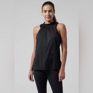 ATHLETA Levitate Tank Top XS Black Adjustable Shirt, Hiking Running Work